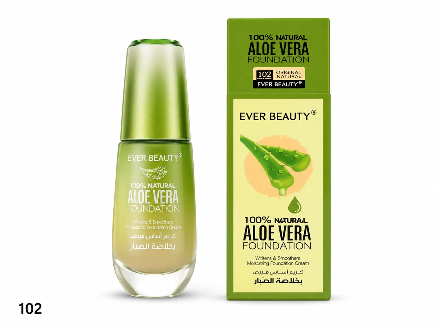Ever Beauty 100% Natural Aloe Vera Foundation shade 102 product image