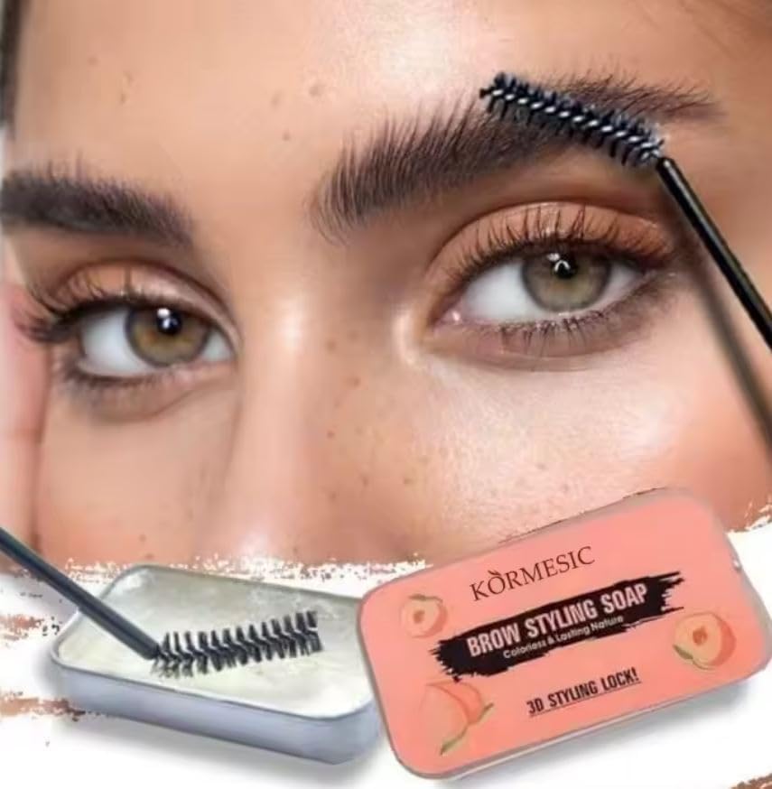 Eyebrow Styling Cream Eyebrow Gel with Brush Colorless Lasting Styling Waterproof Natural Eyebrow Soap Brow Powder Hair Oil Eyebrow Makeup Set Suitable for Wild Eyebrows Daily Makeup