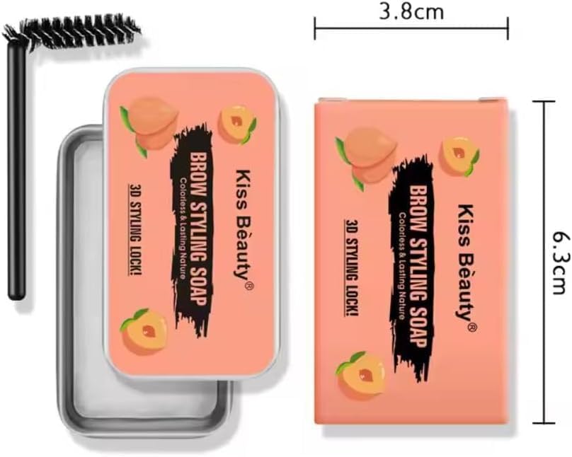 Eyebrow Styling Cream Eyebrow Gel with Brush Colorless Lasting Styling Waterproof Natural Eyebrow Soap Brow Powder Hair Oil Eyebrow Makeup Set Suitable for Wild Eyebrows Daily Makeup