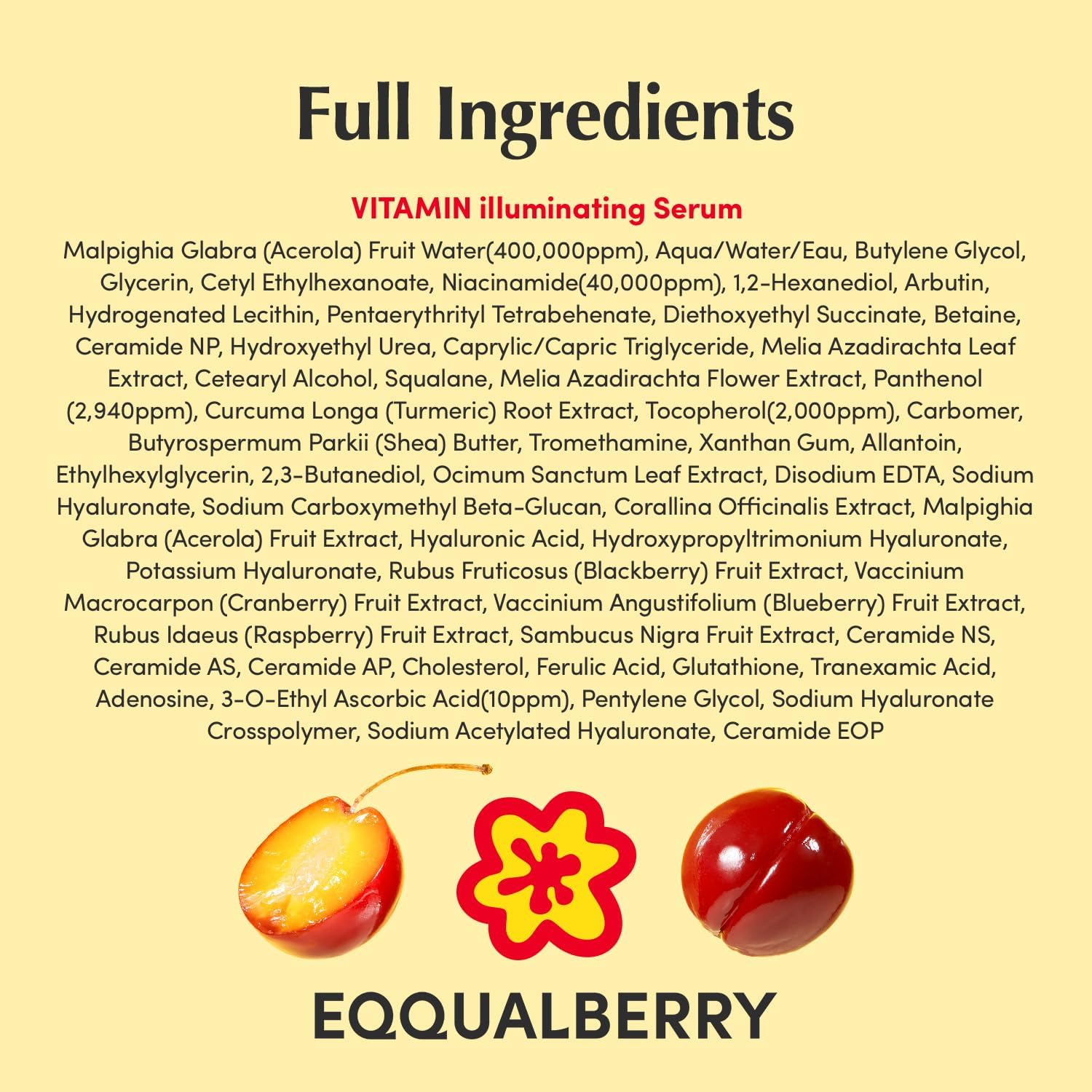 EQQUALBERRY Deep Cera Vitamin Illuminating Serum 30ml