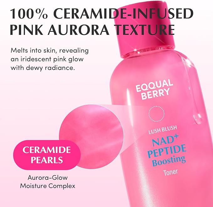 EQQUALBERRY Lush Blush NAD+ Peptide Boosting Toner 150ml