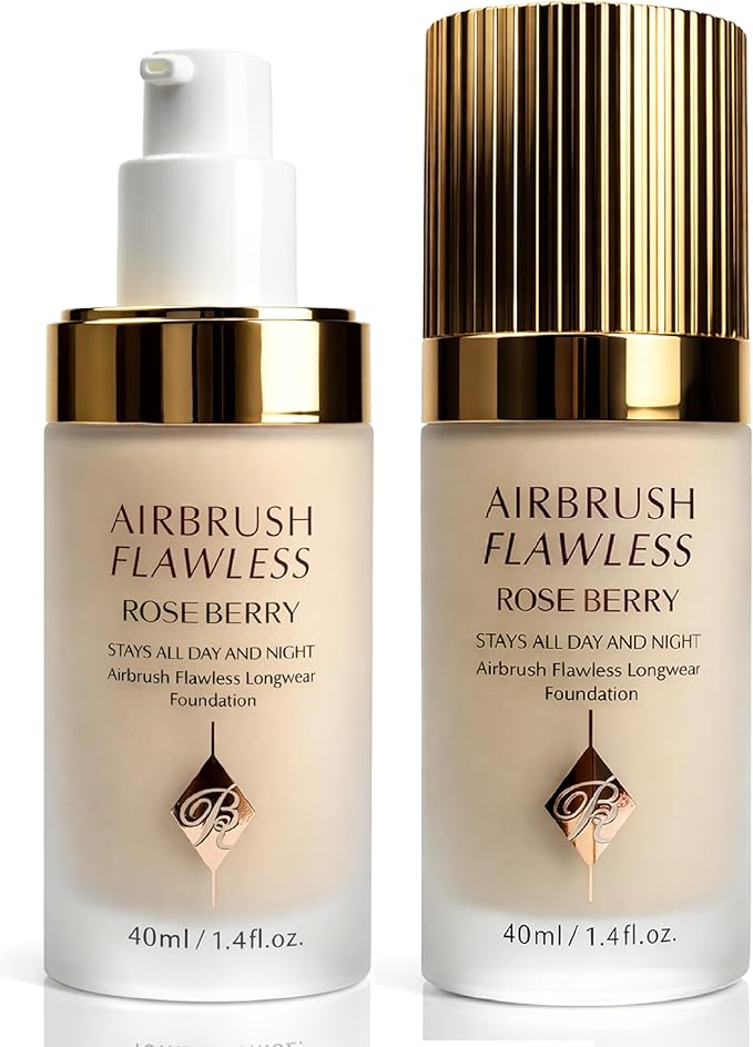 Rose Bery - Foundation, Airbrush Flawless, Stays All Day & Night, Longwear, 40 ML, Model - RB-LF0893 (02)