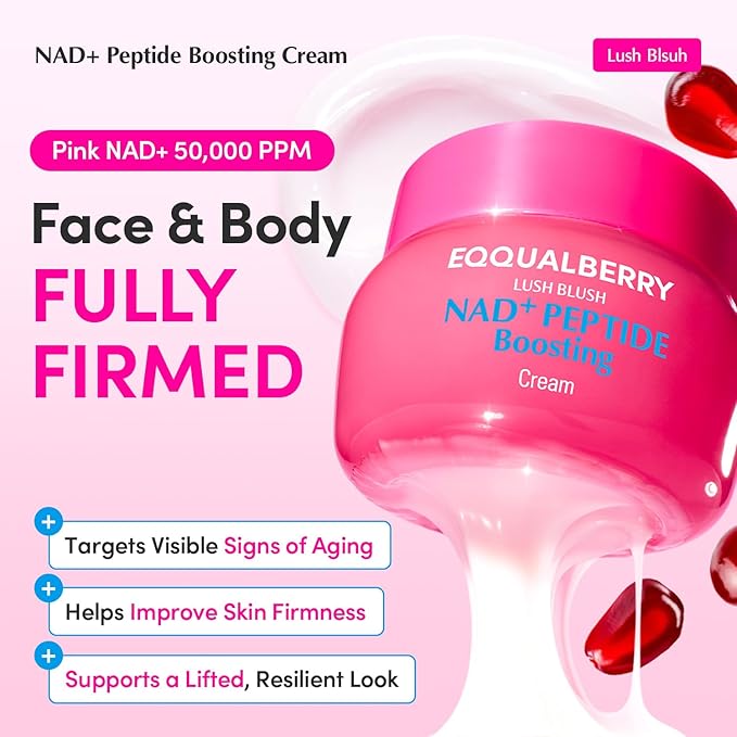 EQQUALBERRY Lush Blush NAD+ Peptide Boosting Cream 50ml