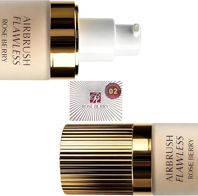 Rose Bery - Foundation, Airbrush Flawless, Stays All Day & Night, Longwear, 40 ML, Model - RB-LF0893 (02)