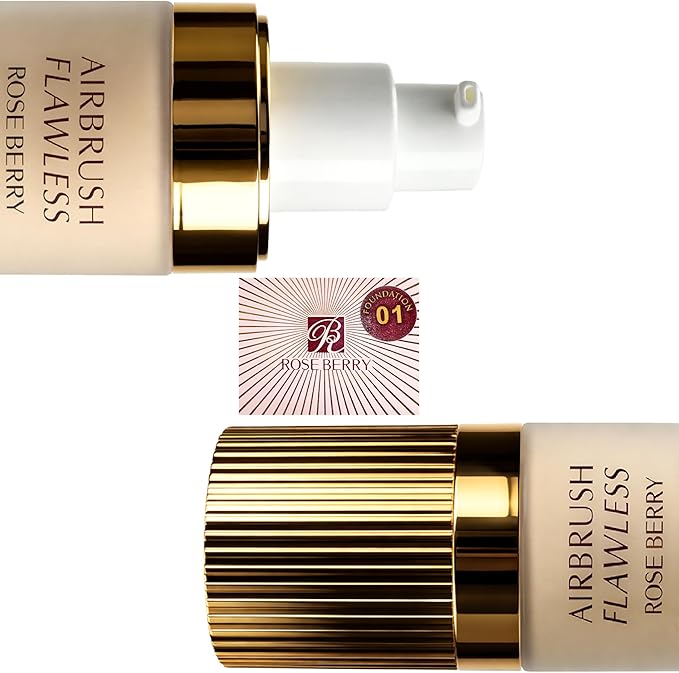 Rose Bery - Foundation, Airbrush Flawless, Stays All Day & Night, Longwear, 40 ML, Model - RB-LF0893 (01)