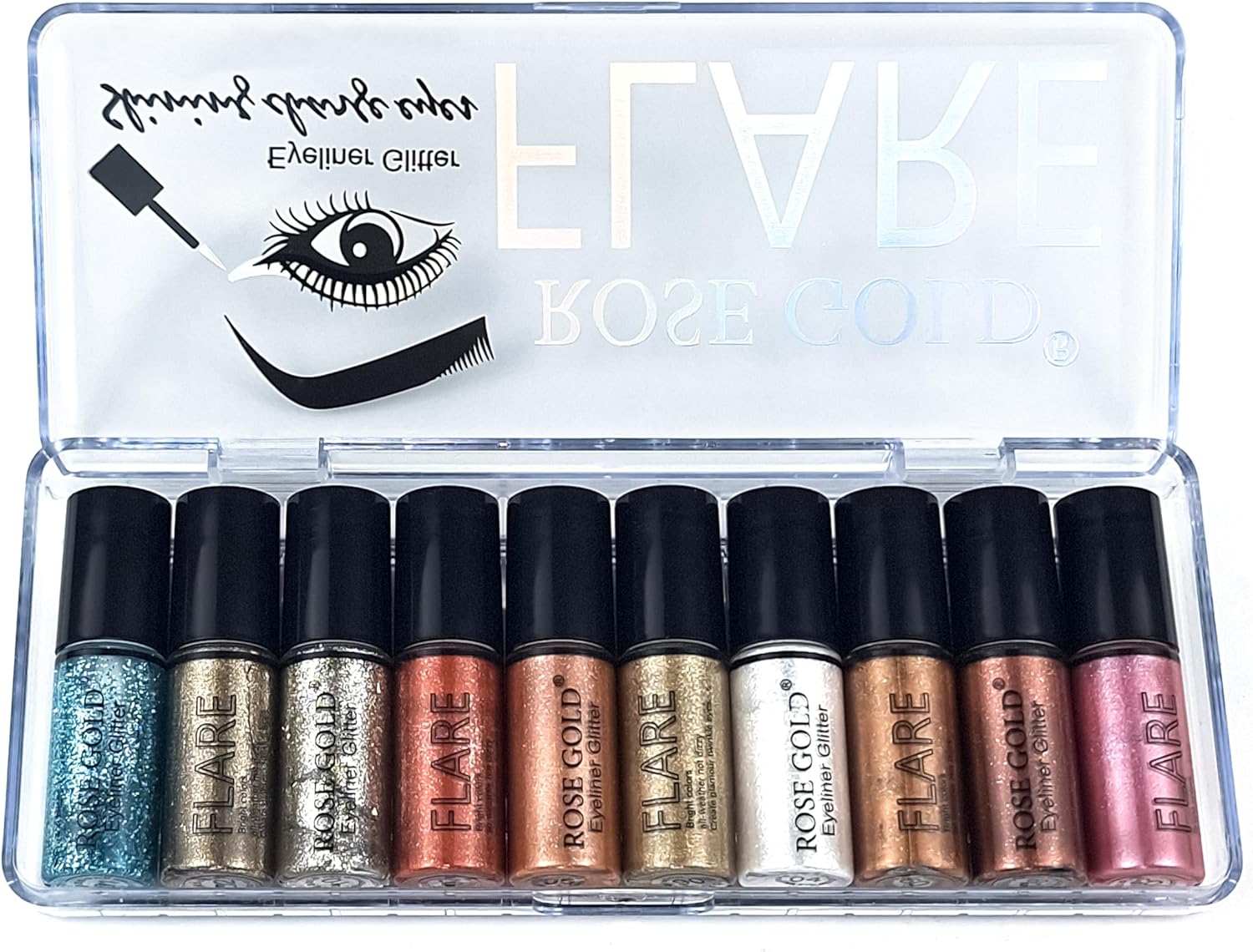 Rose Gold - Glitter eyeliner set (RG-118)