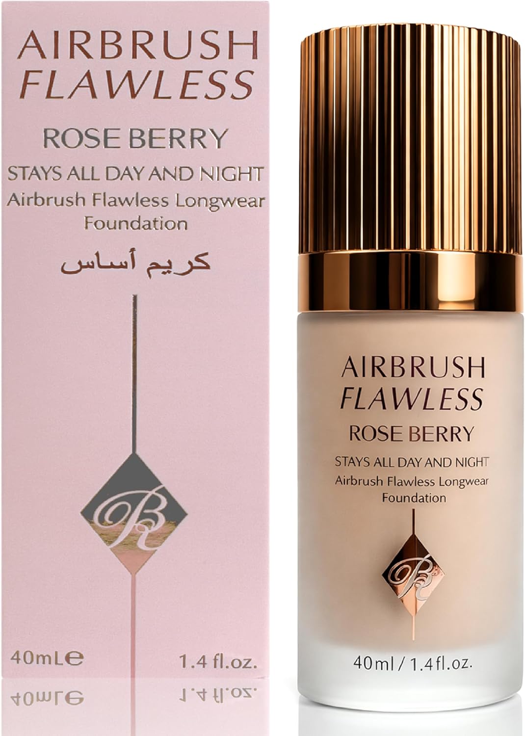 Rose Berry - Foundation, Airbrush Flawless, Stays All Day & Night, Longwear, 40 ML, Model - RB-LF0893 (03)