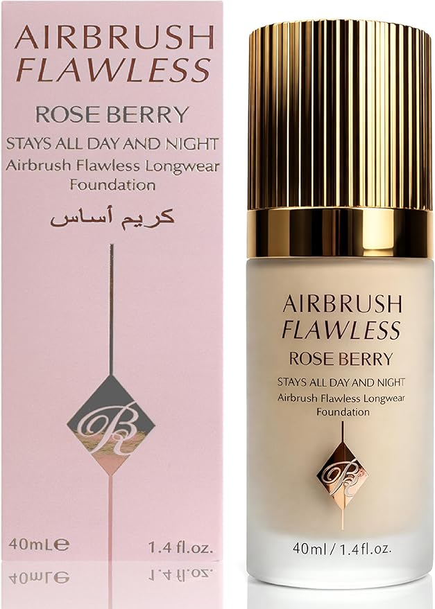 Rose Bery - Foundation, Airbrush Flawless, Stays All Day & Night, Longwear, 40 ML, Model - RB-LF0893 (02)
