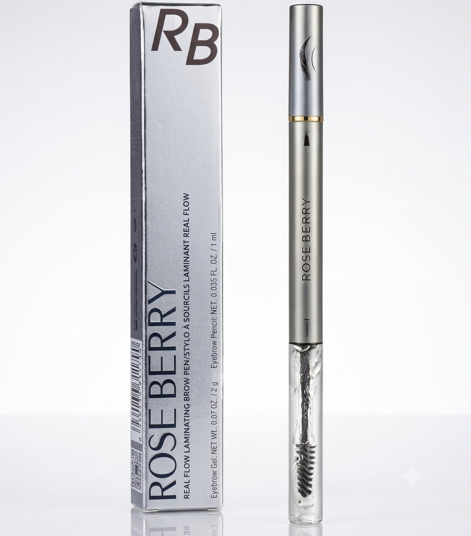 Rose Berry Real Flow Laminating Brow Pen 2-in-1 Eyebrow Gel and Pencil product image
