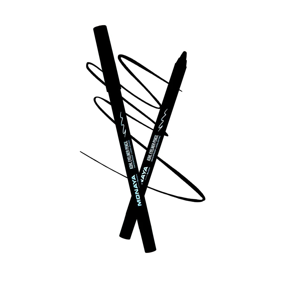 Black Kohl Eyeliner Pencil – Ultra Smooth, Smudge-Proof Eye Pencil for Intense Definition - E001