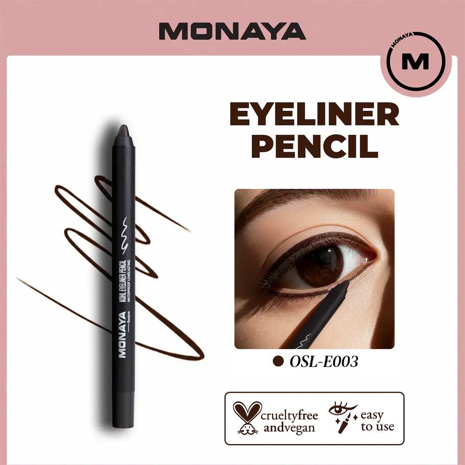 Brown Kohl Eyeliner Pencil – Ultra-Smooth, Long-Lasting Eye Pencil for Bold Definition - E003