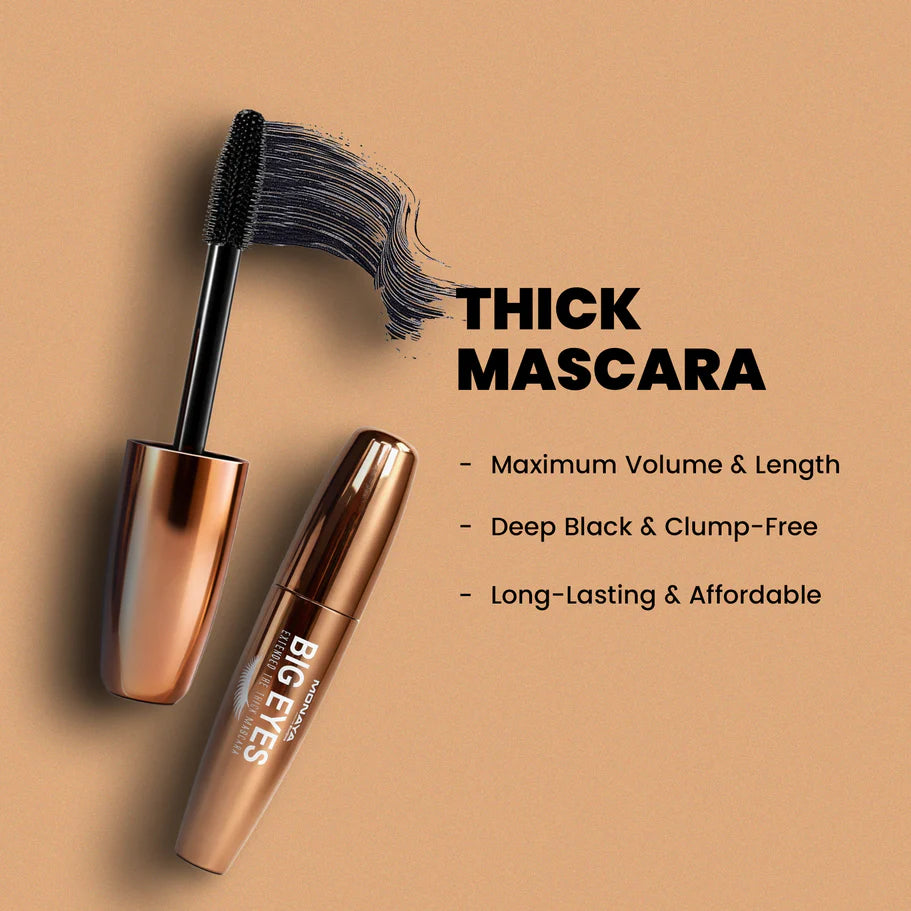 Big Eyes Thick Mascara, Volumizing & Lengthening, 13ml - M011