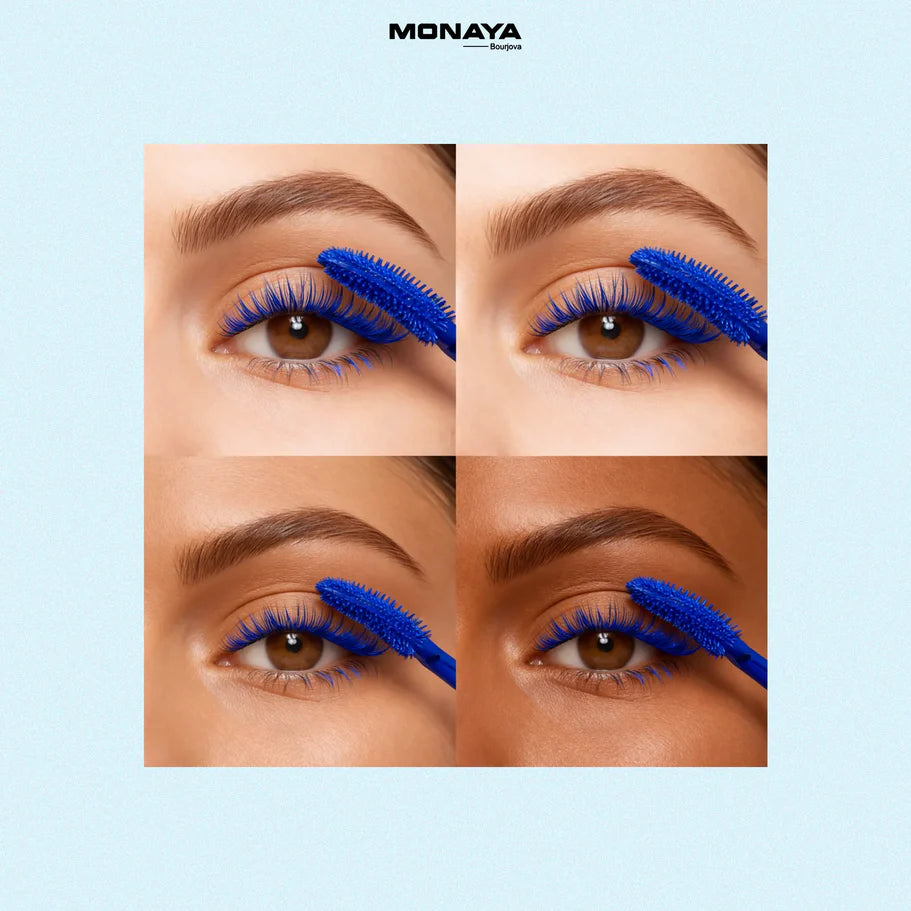 Velvet Mascara – Blue Color, Volumizing & Defining Lashes, Long-Lasting - M016