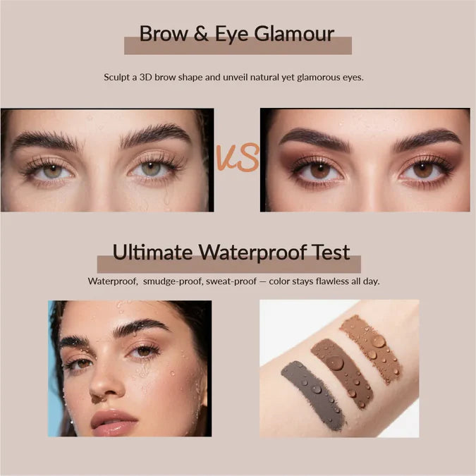 Natural Define Eyebrow Powder, Natural & Long-Lasting Formula - 3 Colors - W001