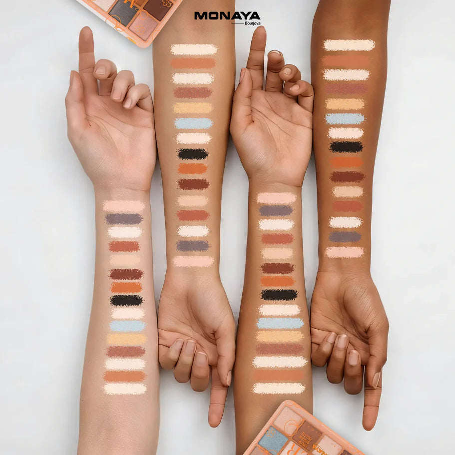 Purer Palette Shadow, Pallet Long Lasting, Easy to Blend Natural Colors - 15 color - Y014
