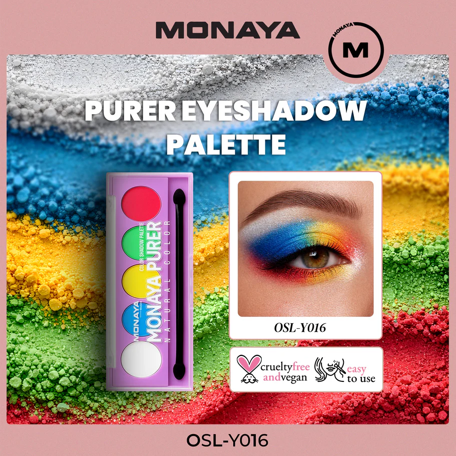 Purer Palette Shadow, Long Lasting, Blendable Natural Colors - 5 color - Y016