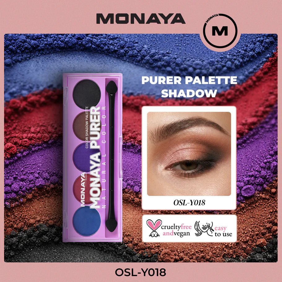 Purer Palette Shadow, Long Lasting, Blendable Natural Colors - 5 color - Y018