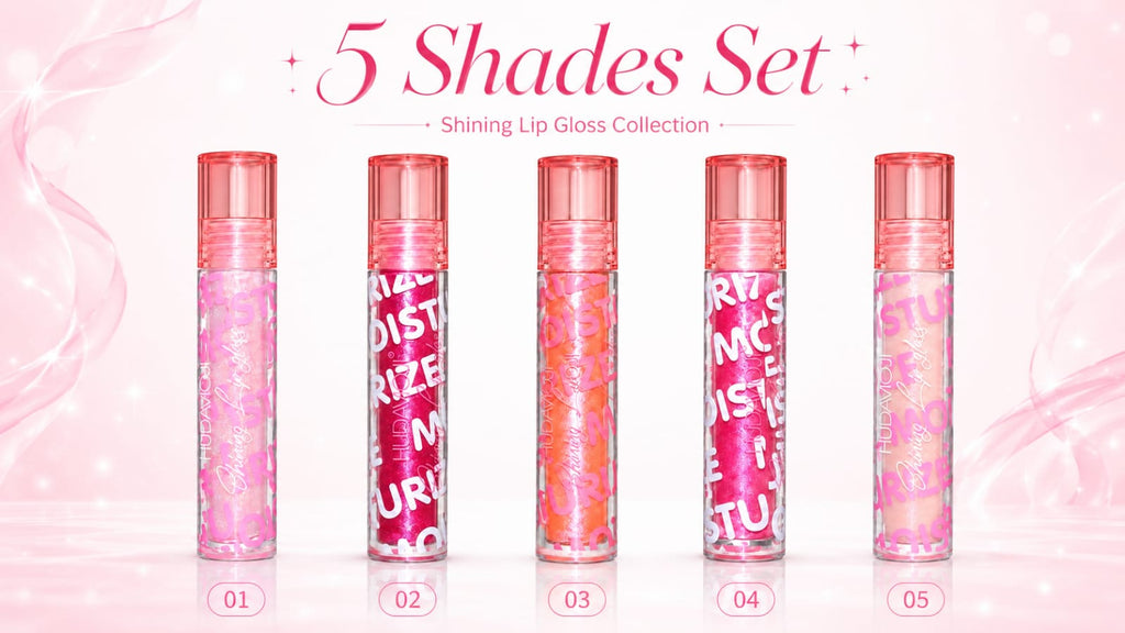 HUDAVIOJI - Shining Lip Gloss ( Set Of 5 )