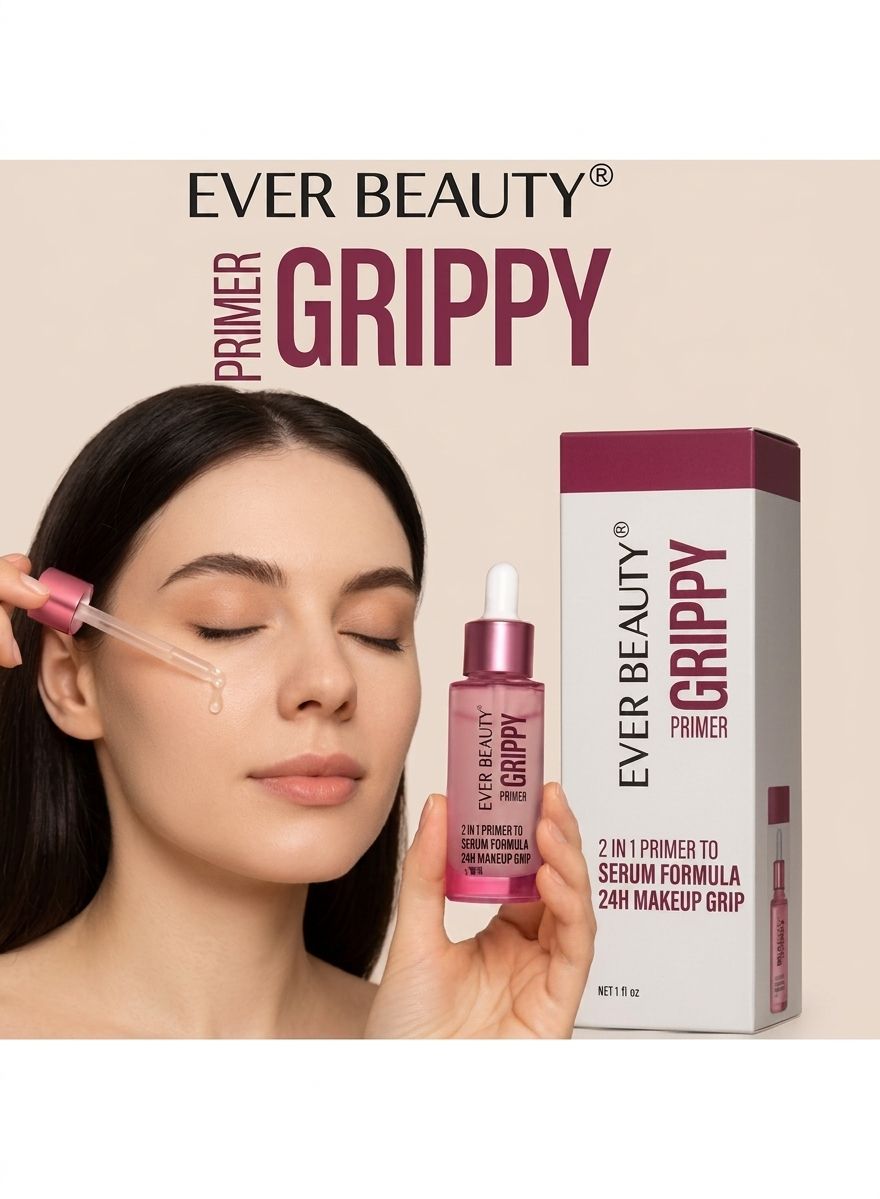 Ever Beauty - Grippy Primer 30ml | 2-in-1 Serum Primer | 24H Makeup