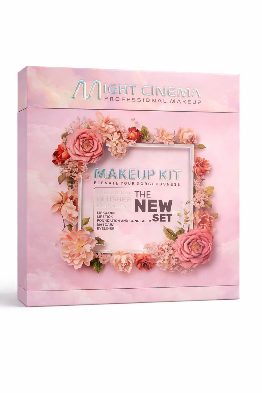 Might Cinema - Complete Makeup Palette – Eyeshadow, Blusher, Highlighter, Mascara, Eyeliner, Liquid & Classic Lipsticks, Concealer in One Set