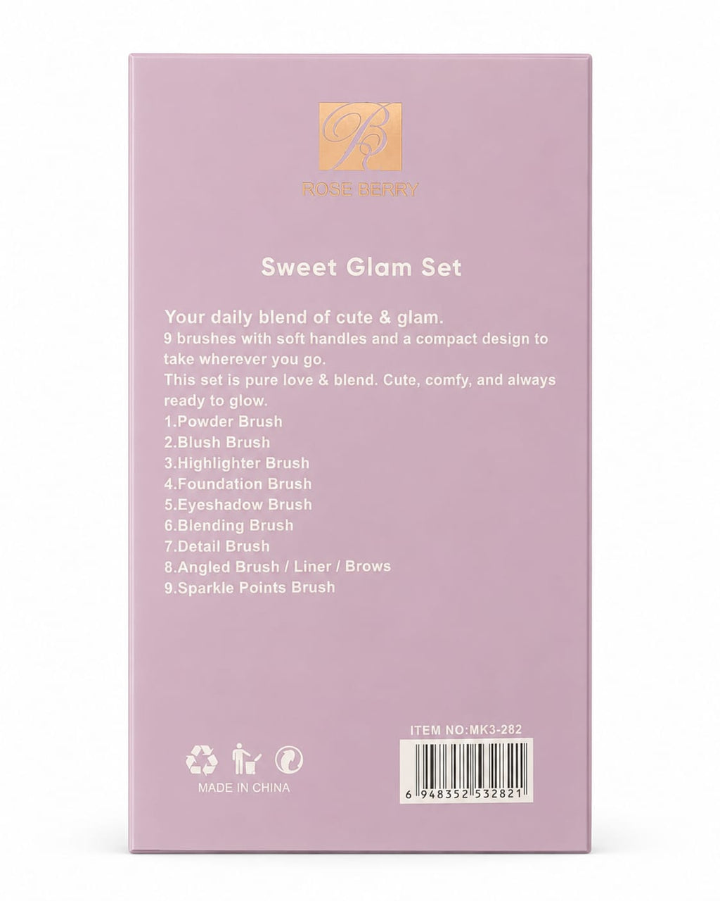 Roseberry - Travel Must Have - Sweet Glam Set 9Pcs