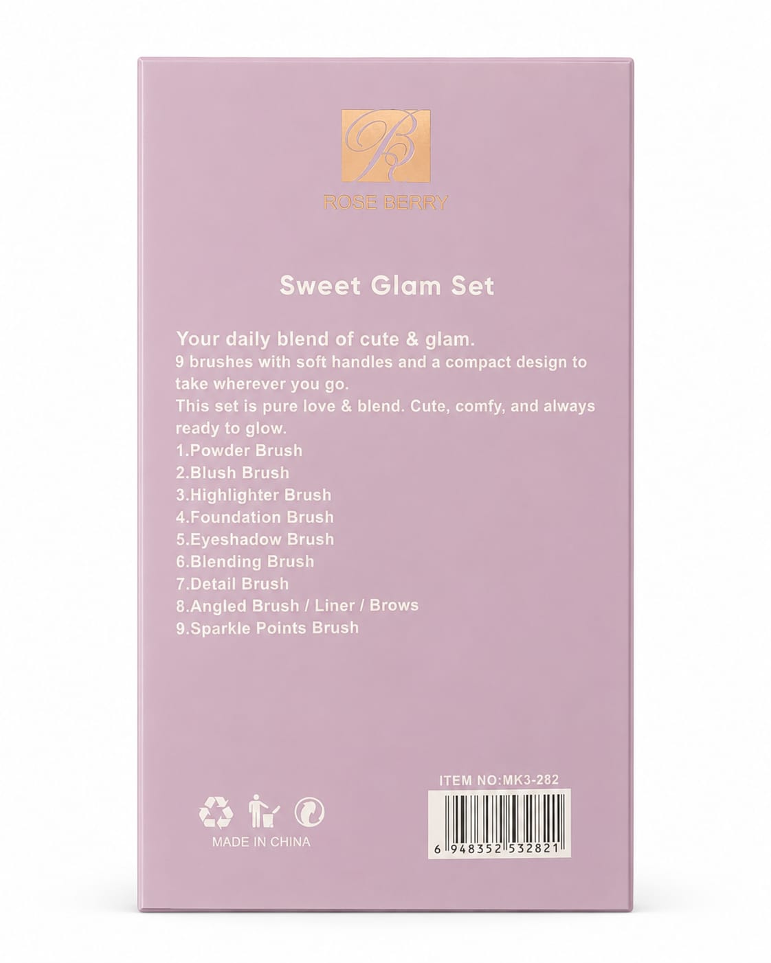 Roseberry - Travel Must Have - Sweet Glam Set 9Pcs