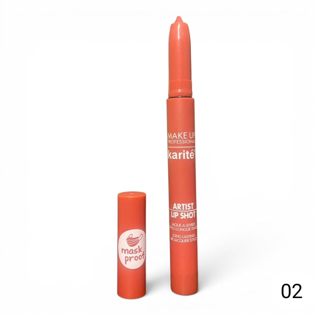 Karité - Artist Lip Shot Lipstick Pen Set, Waterproof & Mask-Proof Long-Lasting Lip Makeup