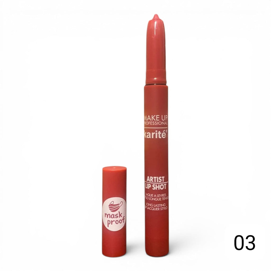 Karité - Artist Lip Shot Lipstick Pen Set, Waterproof & Mask-Proof Long-Lasting Lip Makeup