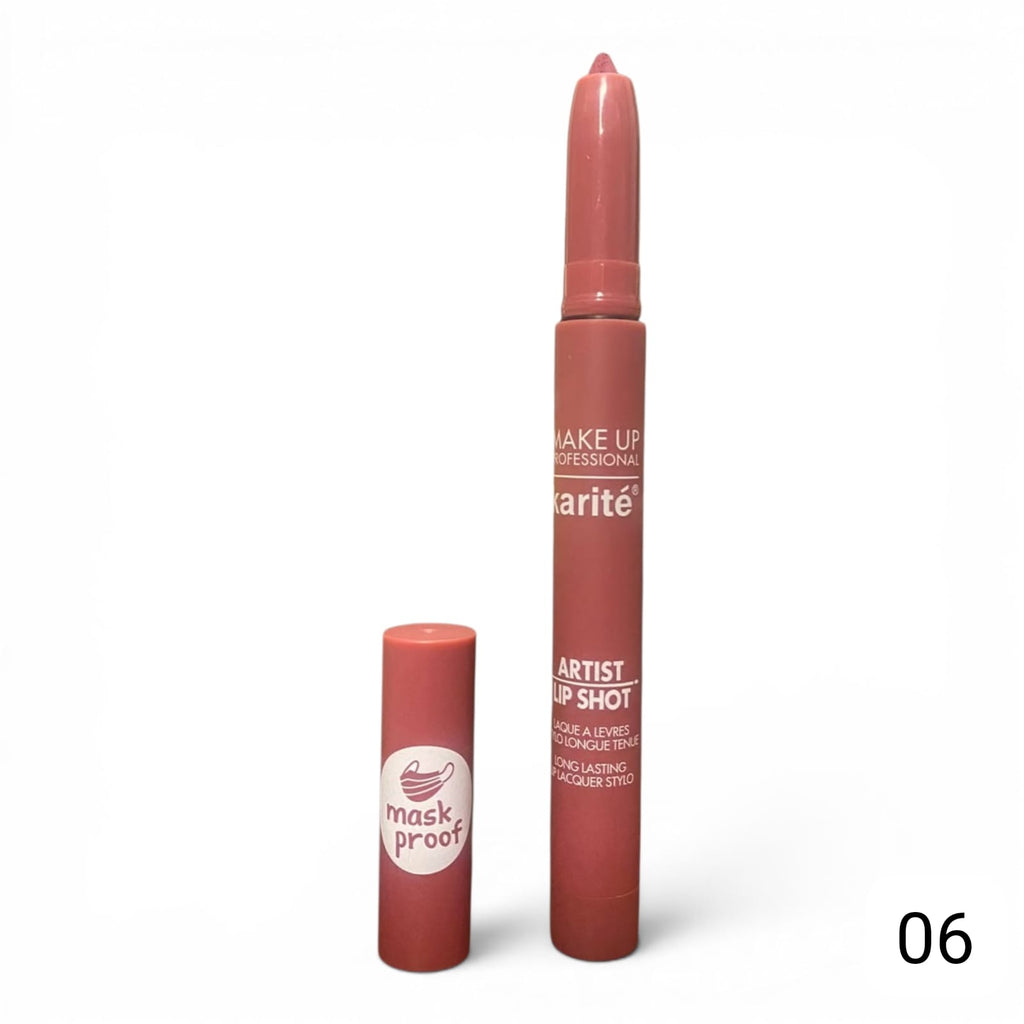 Karité - Artist Lip Shot Lipstick Pen Set, Waterproof & Mask-Proof Long-Lasting Lip Makeup