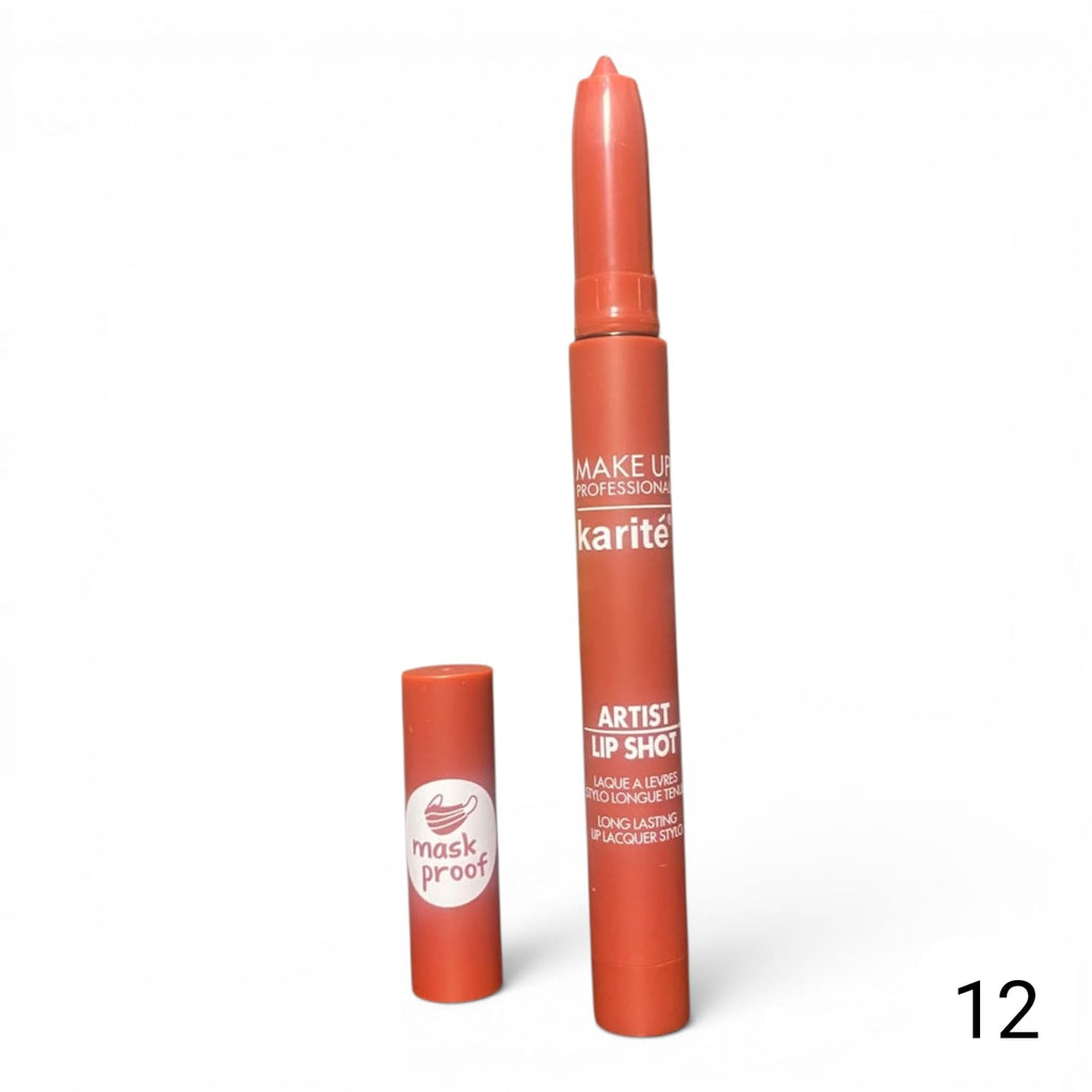 Karité - Artist Lip Shot Lipstick Pen Set, Waterproof & Mask-Proof Long-Lasting Lip Makeup