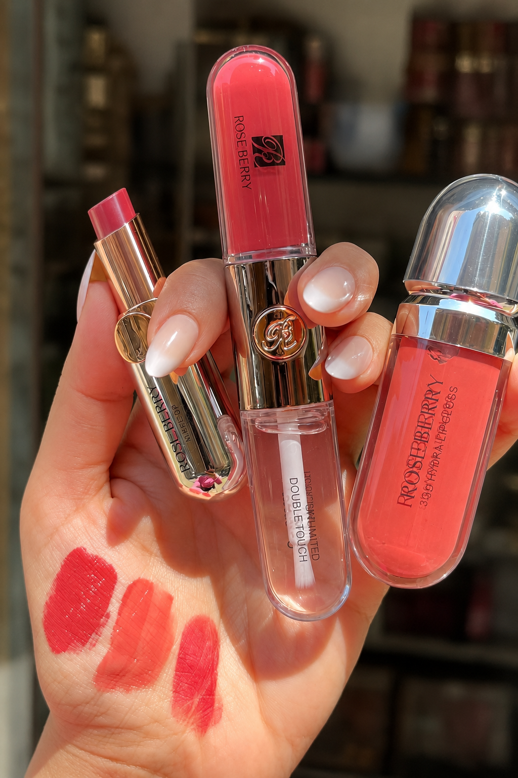 Rose Berry Pick Your Shine Vibe clean hand swatch shade 01