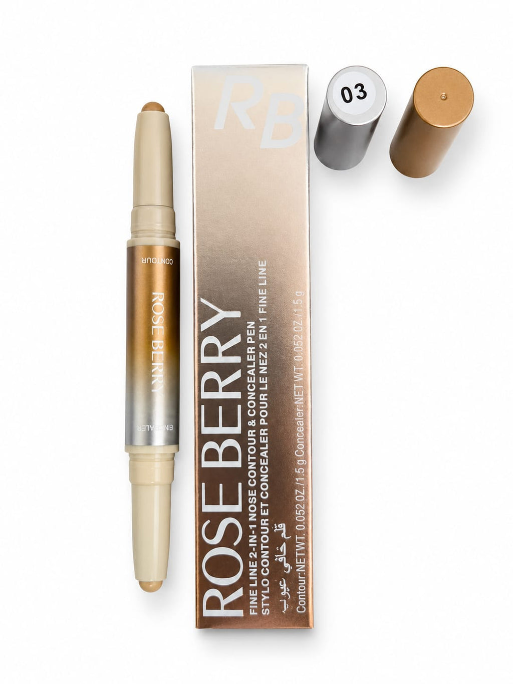 Roseberry Fine Line Pencil 2-in-1 Contour and Concealer shade 03
